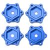 2 Pair RC Aluminum 5mm Widen Wheel Hex Adapter Converter for LOSI LMT 4WD Solid Axle 1 8 Monster TruckBlue