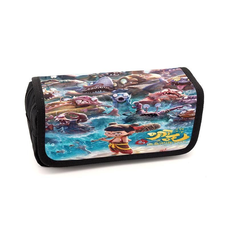 Minimalist Pencil Childrens Case With Ne Zha Print Design For Daily Use School