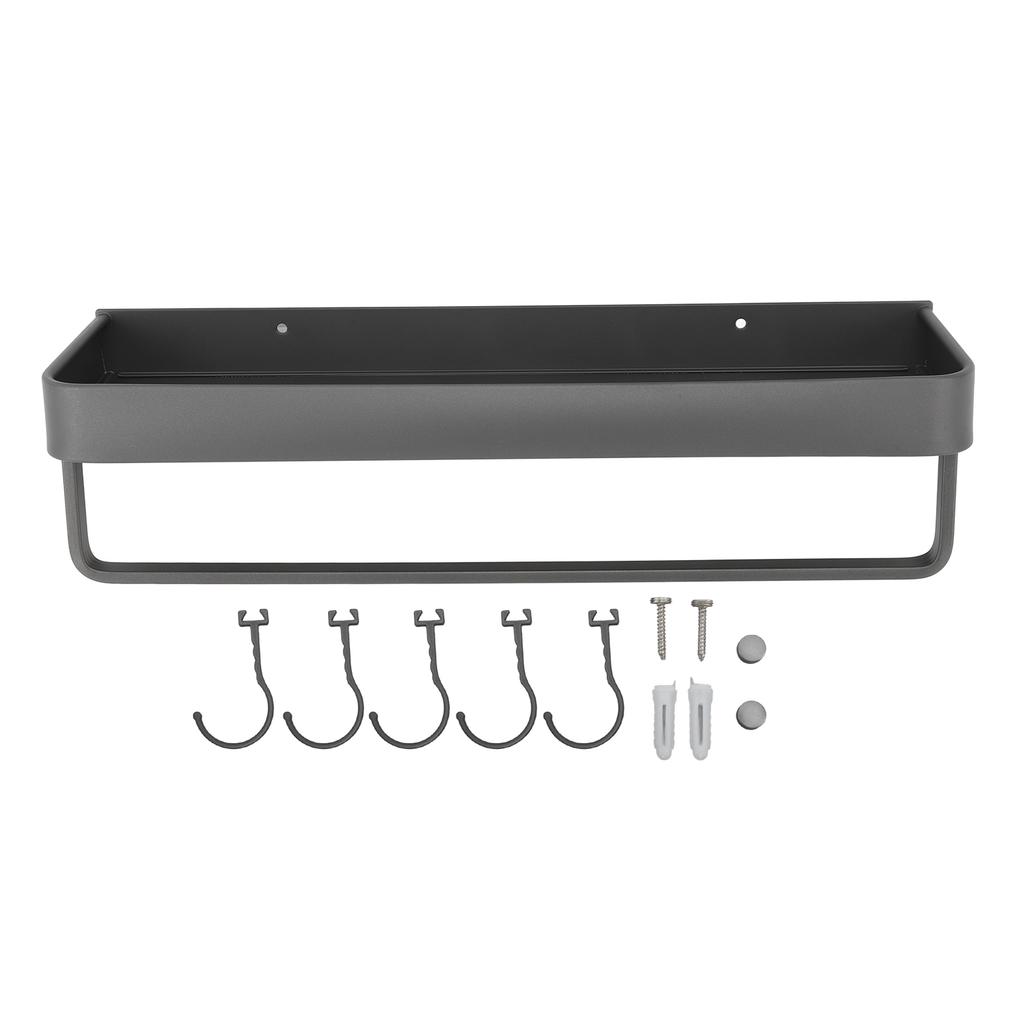 Bathroom Space Aluminum Shelf Drill Free Bathroom Wall Mounted Towel Rack Bathroom Towel Organizer