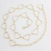 Ladies Gold Silver Love Decorative Belt Dress Metal Hook Waist Chain