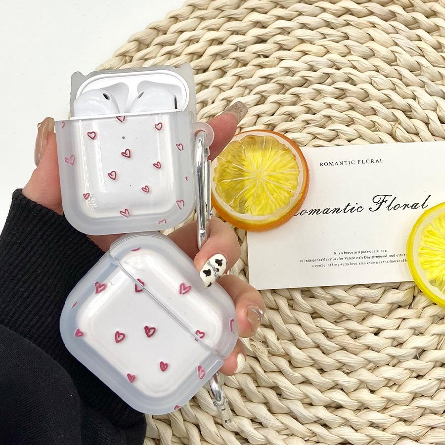 Simple love Apple Bluetooth headset protective cover earphone case is suitable for Apple 1st generation/1st generation wireless earphone cover