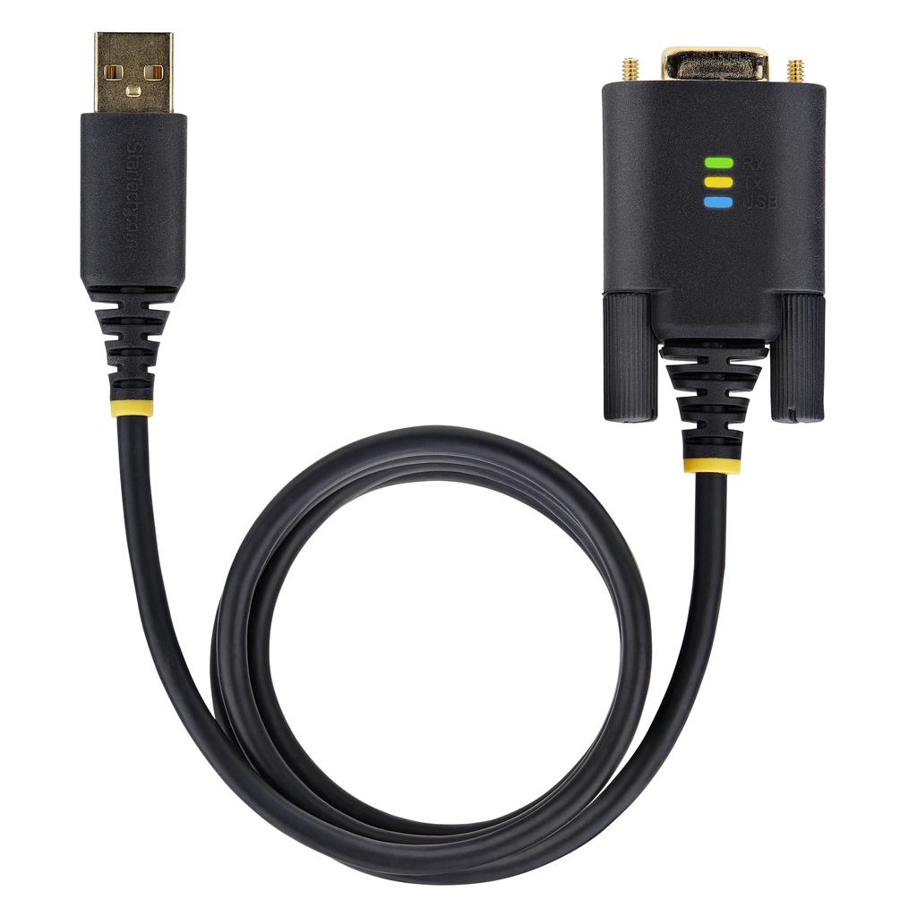 Кабель-переходник USB - RS232C, прямое USB-подключение, 1 м, 1 порт, 9-контактный разъем FTDI FT232R, функция сохранения номера COM, съемный винт