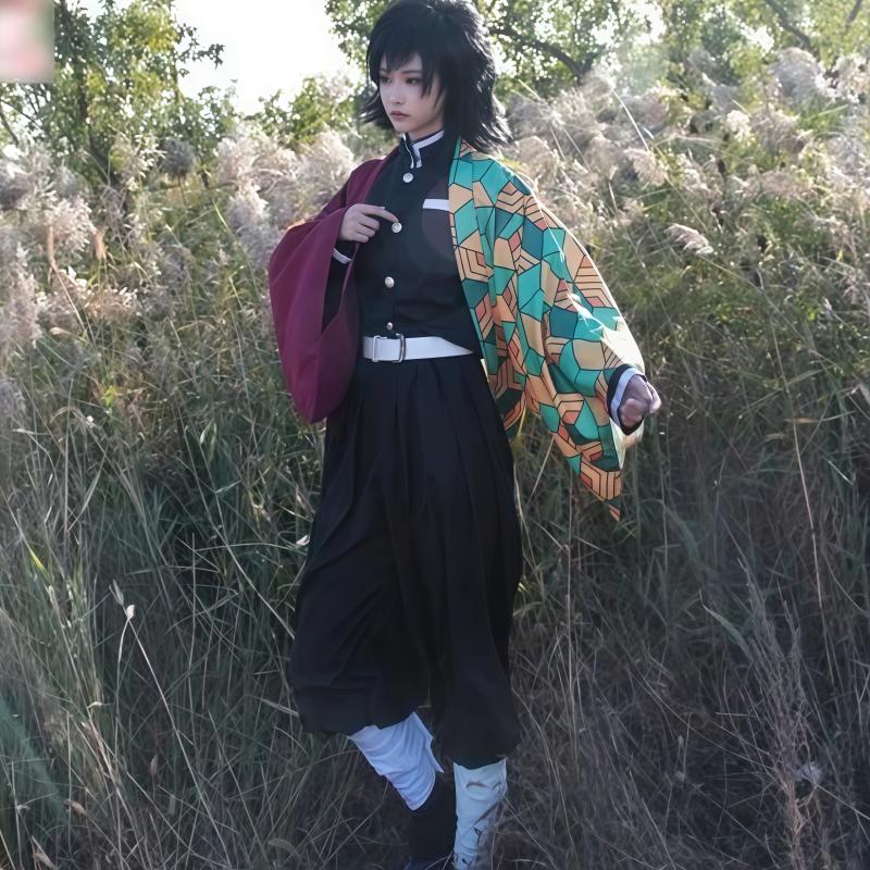 Аниме Kimetsu No Yaiba Tomioka Giyuu аксессуары для костюмов для косплея Pak Uniformen Kostuums Pruik Kind Volwassen Feest Cadeau