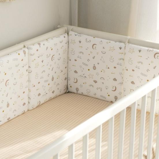 6 шт. подкладок в кроватку для прорезывания зубов 11,8” x 11,8” противоударный бампер для детской кроватки