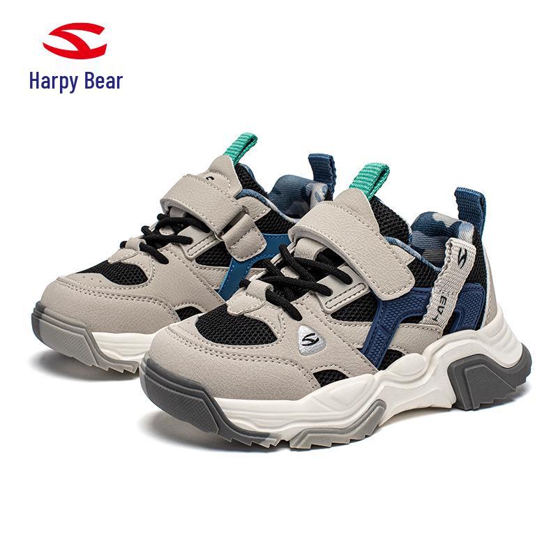 Детские дышащие сетчатые спортивные туфли Habi Bear - Удобные повседневные кроссовки для мальчиков на весну и осень.
