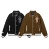 AMIRI Embroidered Casual American Baseball Jacket for Men