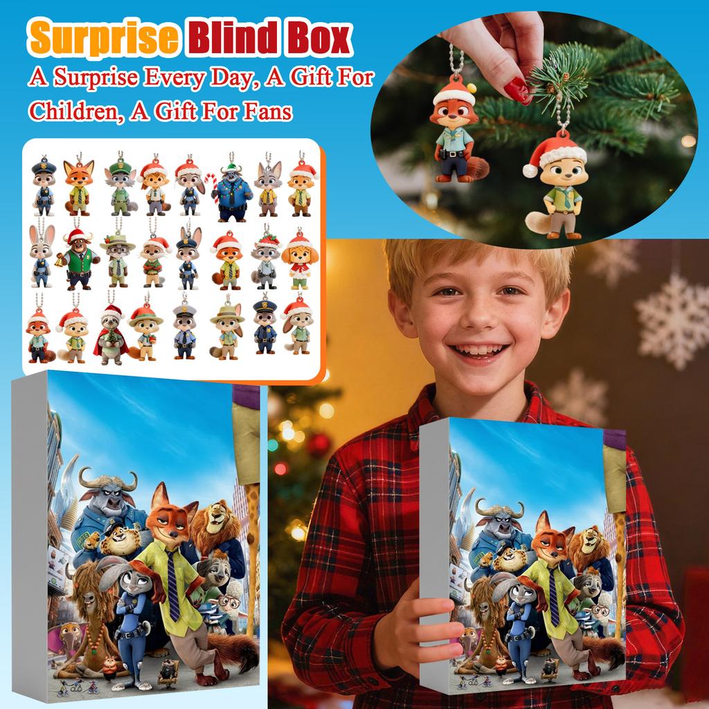 2D Плоская Коробка Самолет 24 шт. Серия Адвент-календарь Рождественский Отсчет