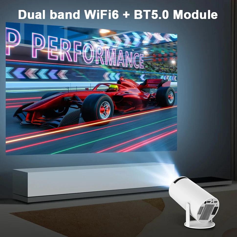 Portable Projector HY300 4K Decoding Android 11 5G WiFi 6 200 ANSI Allwinner H713 BT5.0 1080P 720P Home Cinema Outdoor Projector