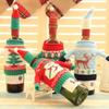 Tableware Holder Socks Xmas Decor Ornaments Christmas Wine Bottle Bags Decoration Home Furnishing Wine Set Decoration Supplies