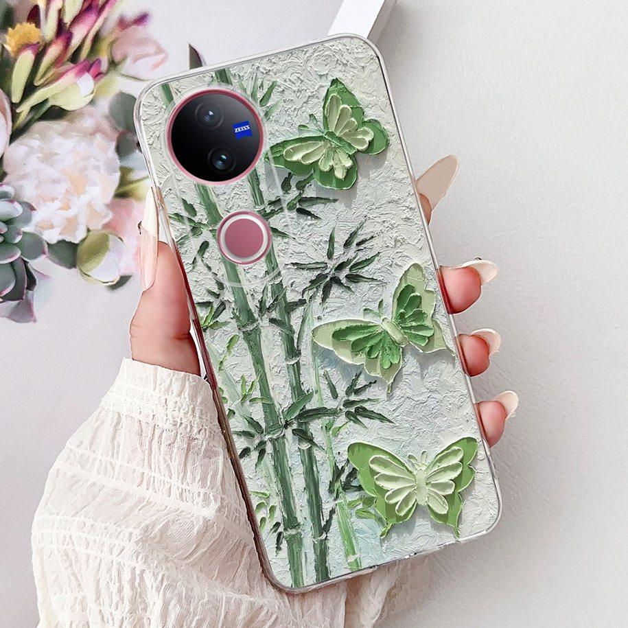 For Vivo V50 Case V2427 Phone Case 2025 New Fashion Butterfly Silicone Soft Cover For Vivo V50 Lite VivoV50 5G Shockproof Bumper
