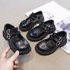 Girls' Leather Shoes 2025 Spring and Autumn New British Style Older Children's Princess Shoes Children's Black Performance Shoes Fashion Shoes