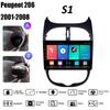 2Din Car Radio For Peugeot 206 206CC 206SW 2000-2016 Citroen C2 2004-2008 Player Android WIFI GPS Navigation Stereo Radio 1+16GB