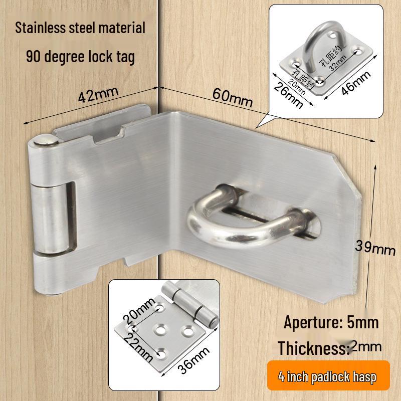 Three-Fold Drawer and Cabinet Lock with Clasp for Freezer and File Cabinet Doors