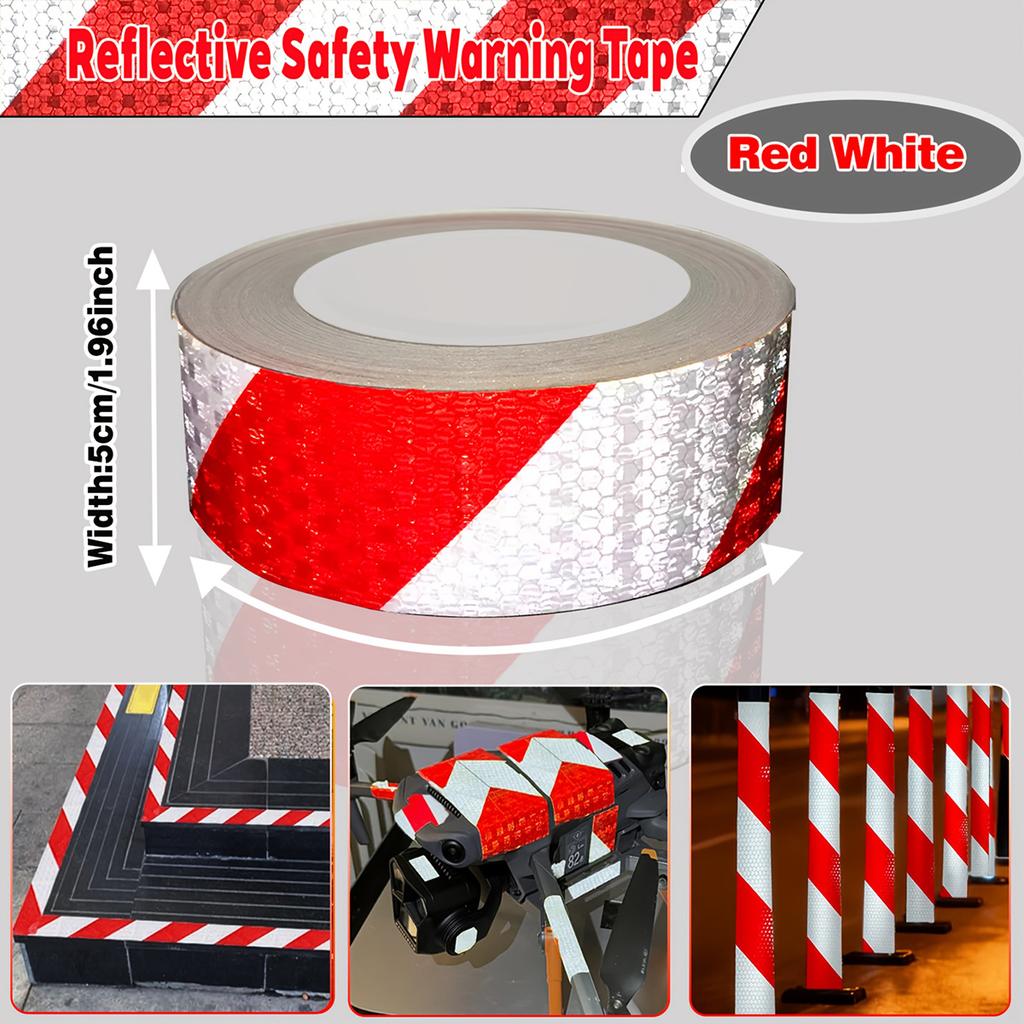 Reflective Adhesive Tapes for Truck Strong Reflection Hazard Warning Reflectors Waterproof Safety Sticker