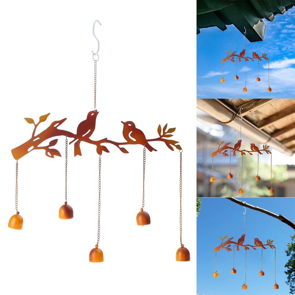 Ветряные колокольчики, водонепроницаемые, старинные, железные, птичьи, подвесные колокольчики для садового фестиваля, украшение, украшение, память