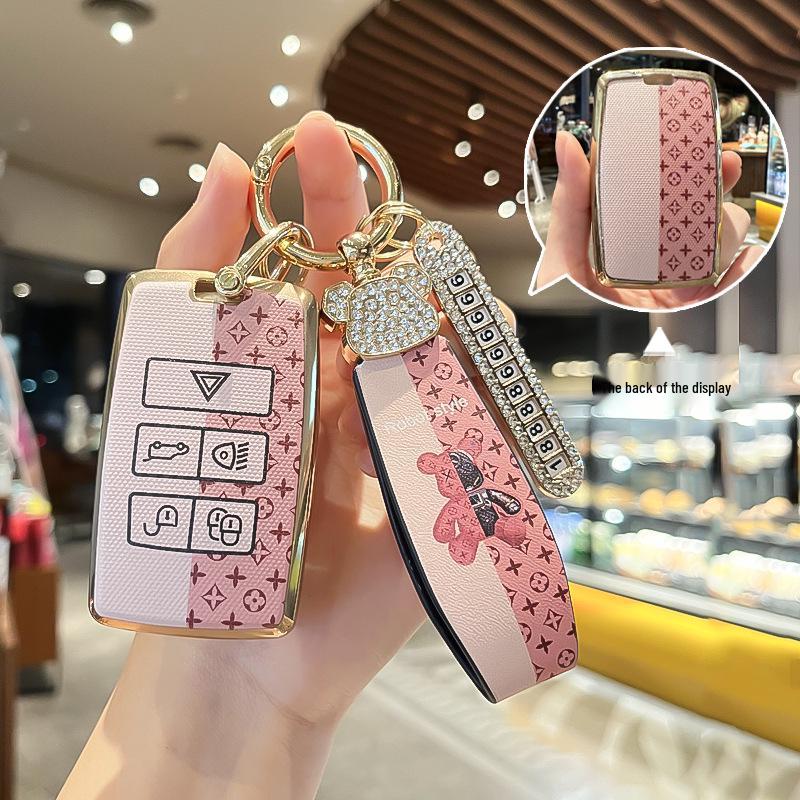 Compatible with key covers and keychains for Land Rover, Range Rover Evoque, Discovery 4 Sport, Jaguar XEL, XFL, and XJL.