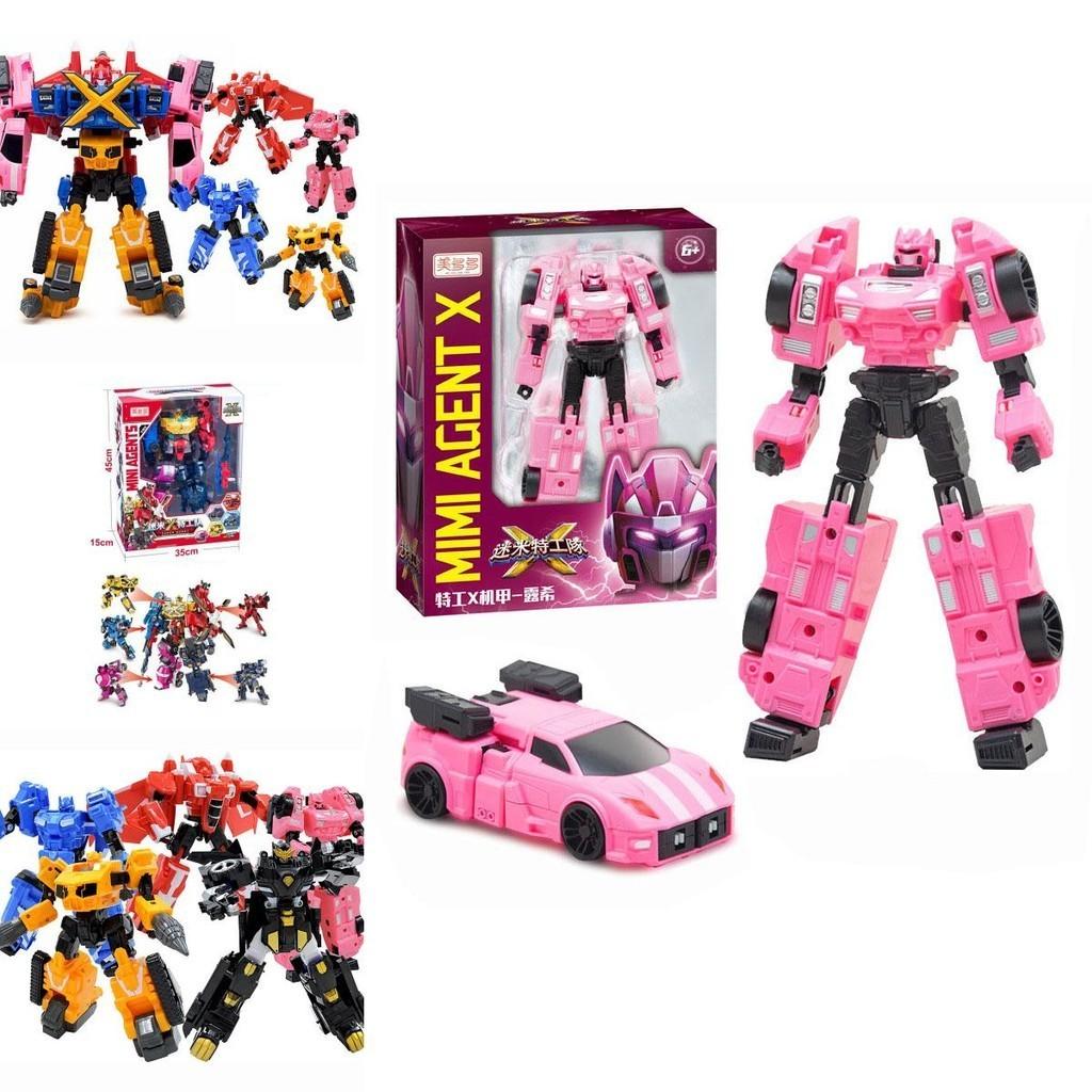 Минифорс Икс Люсибот Красочный 4 в 1 Трансформер Машина Робот Игрушка для Детей