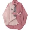 Ayollar Pushti Patchwork Ko'ylaklar va Bluzkalar Koreys Harajuku Vintage Elegant Streetwear Uzun Qisma Ikki Rangli Ko'ylak Kiyim