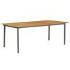 Garden Table In Acacia Wood and Steel - VidaXL - Rectangular - Brown - 200x100x72 Cm