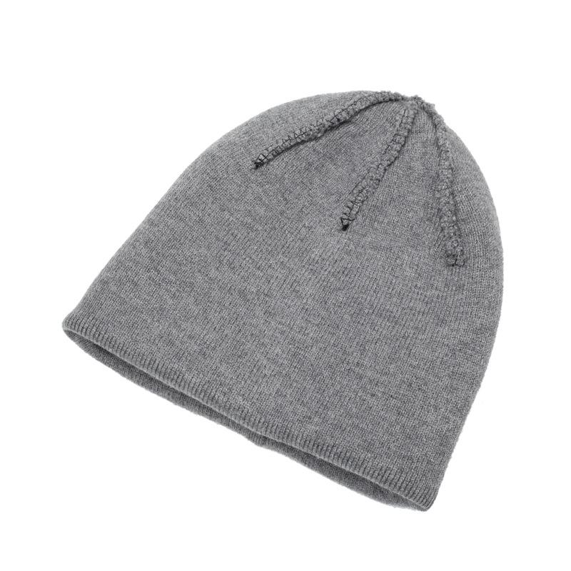 Мужская зимняя утепленная кашемировая вязаная шапка из толстой шерсти для верховой езды теплая лыжная шапка