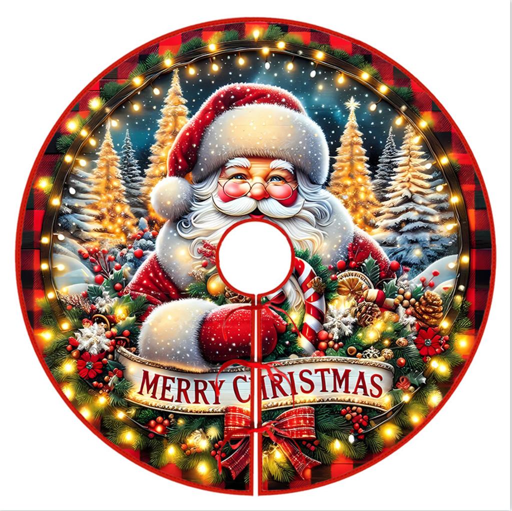 Christmas Tree Skirt Decoration For Home Xmas Tree Decorations Skirt Ornament Festive Holiday Party Decorations Indoor Outdoor