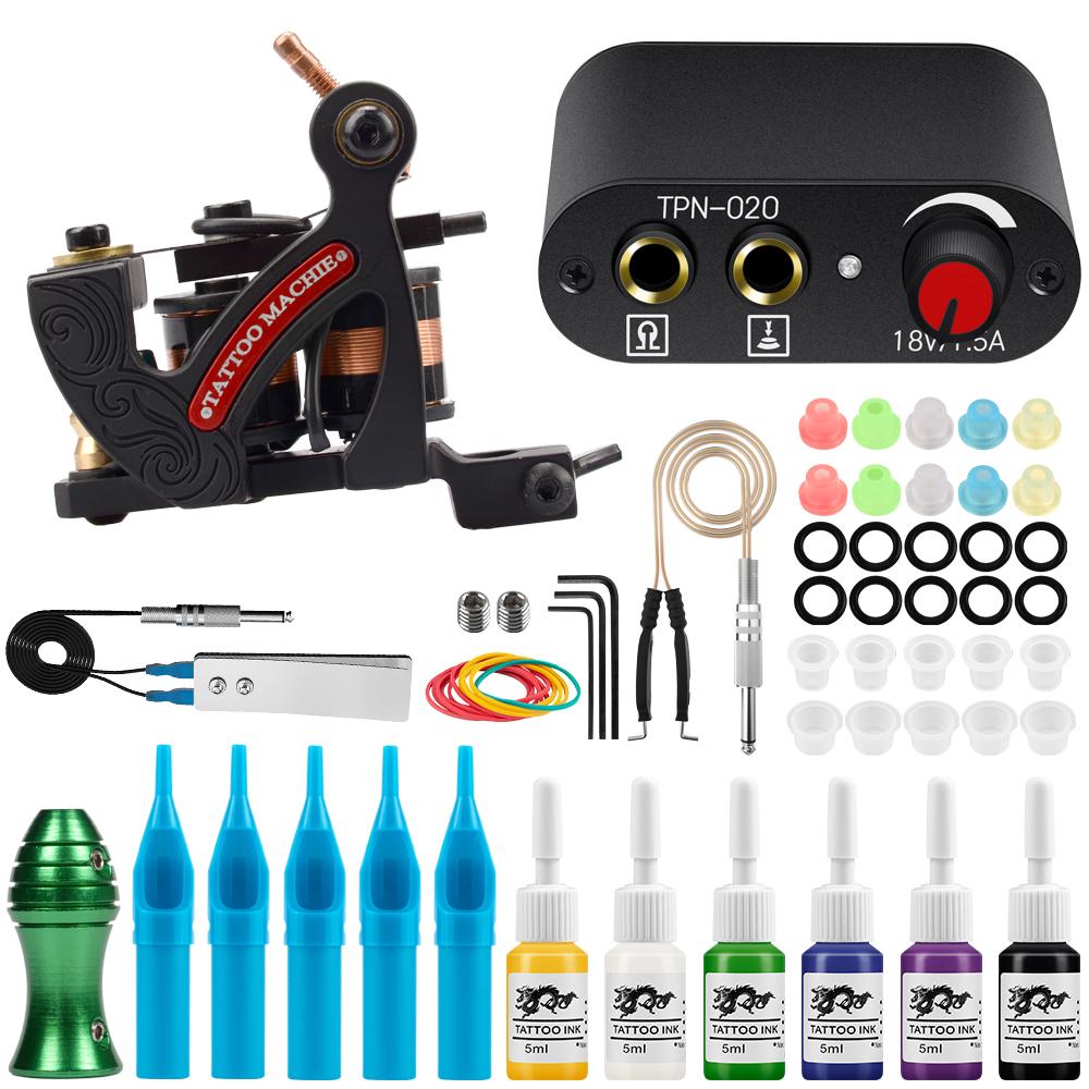 Профессиональные наборы пистолетов для татуировки PHOENIXY, источник питания для татуировки с иглами для картриджей, чернила для перманентного макияжа, боди-арта
