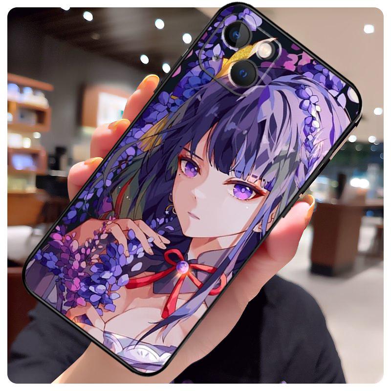 Genshin Impact Raiden Shogun Baal Case For iPhone 17 Pro Max 15 14 13 11 12 16 Pro Max mini 15 16 Plus 16e 17 Air Phone Cover