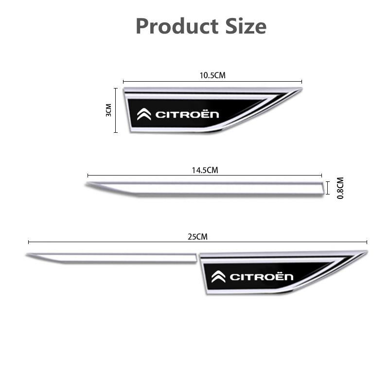 2pcs Car Side Fender Knife Stickers Emblem Badge Decals For Citroen C1 C2 C4 C5 C3 C4L C8 Berlingo Xsara Picasso Accessories alf123