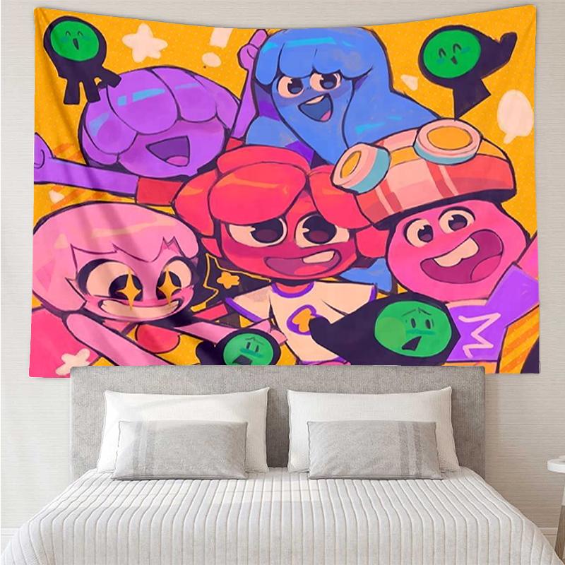 Jelly Jamm Print Tapestry, Backdrop, Easy Setup, Ideal for Bedroom, Office & Living Room, with Aesthetic Wall Hanging Decor.