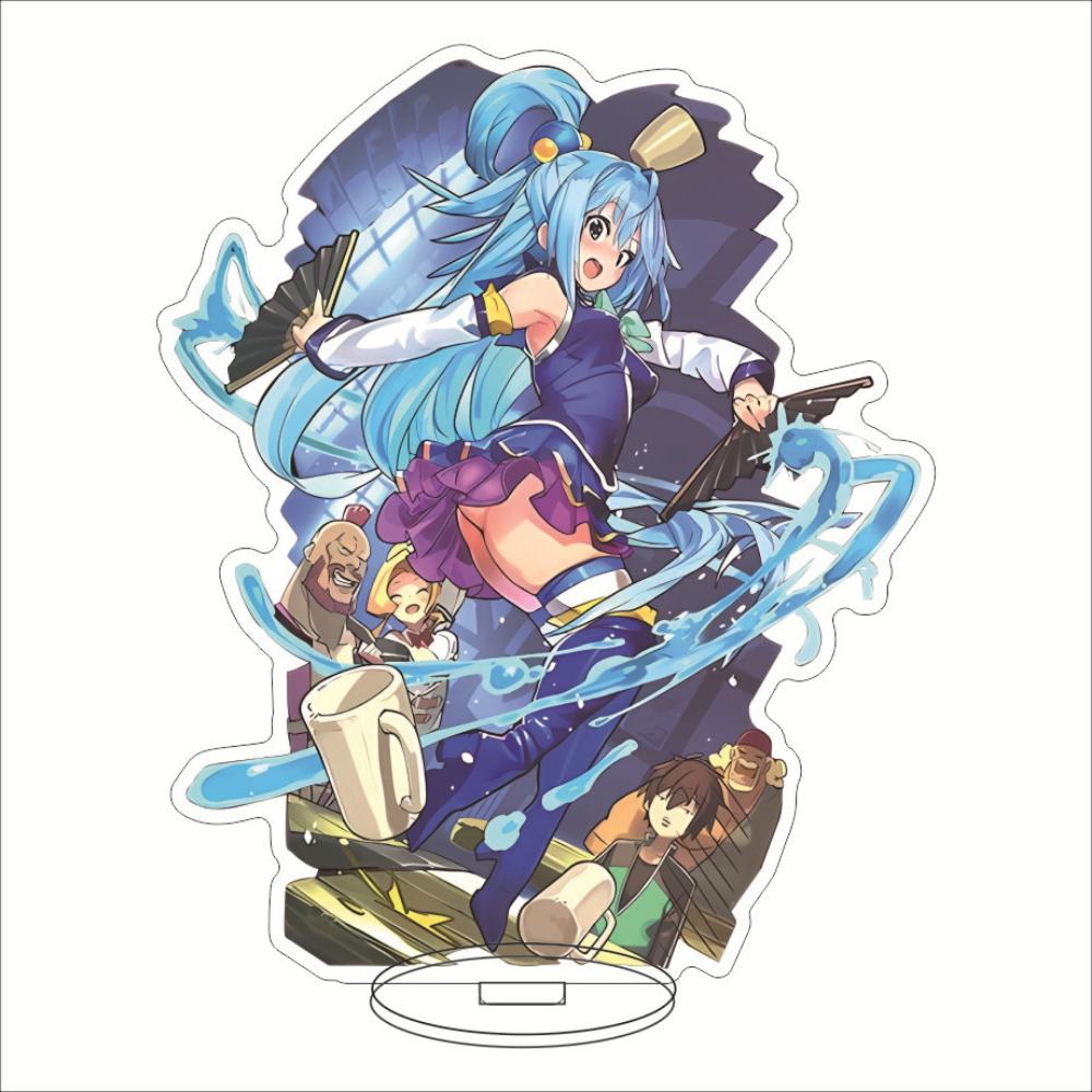 Аниме, чтобы предложить фейерверк для лучшего мира, стенд, мультяшная акриловая фигурка, стоящая модель, тарелка, настольные коллекции для косплея