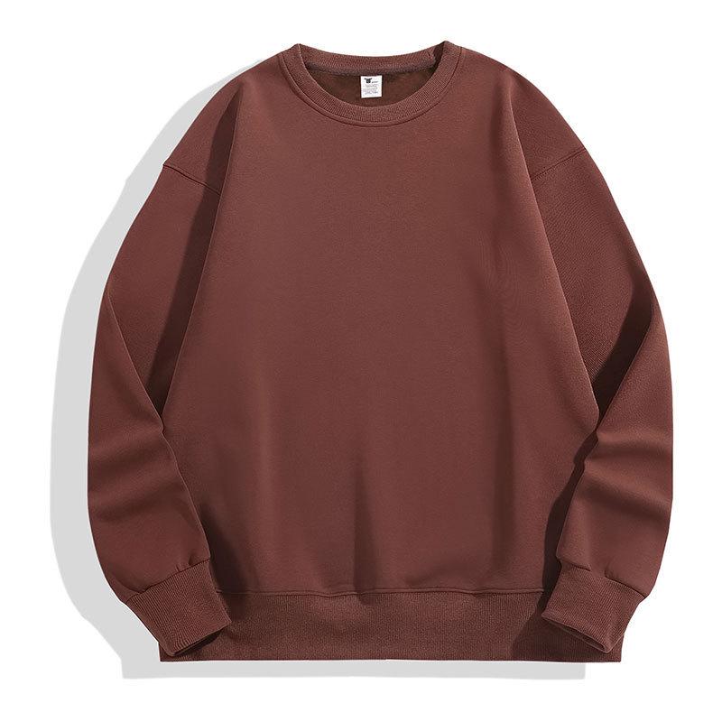 Unisex Lambswool Fleece-Lined Hoodie: Heavyweight, Loose Fit, Plus Size, Warm & Versatile for Autumn/Winter