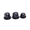 3Pcs Amp Volume Tone Control Knobs Plastic Black Vintage Style Jazz Bass Guitar