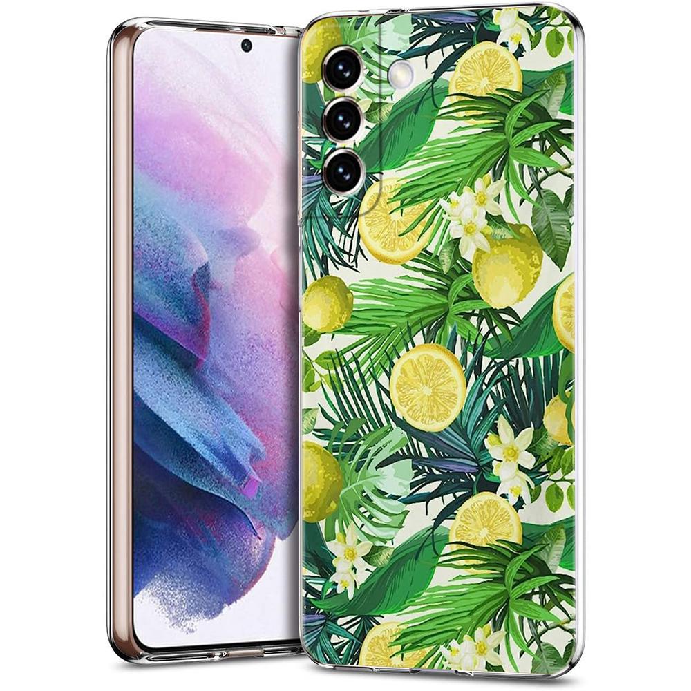 Средиземноморский лимонный чехол для Samsung Galaxy S24 S23 S22 S20 S21 FE Ultra S24 S23 S10 S10E S9 S8 Plus 5G Прозрачная задняя панель для телефона
