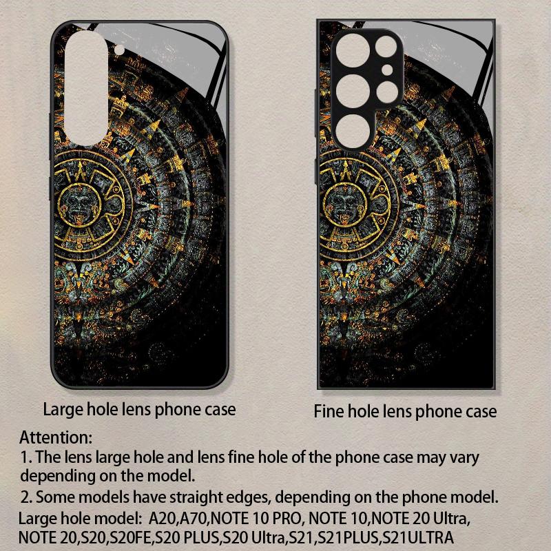 2D чехол для телефона с узором календаря Майя для Samsung S26 S25 S24 S23 S22 S21 S20 A56 A36 A16 Защитная крышка из закаленного стекла