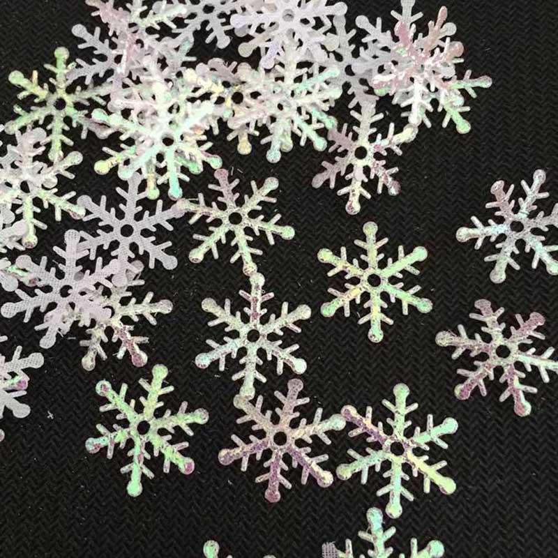 Mini Christmas Snowflakes Confetti Xmas Tree Ornaments Winter Home Party Decorations Festive Holiday Creative Decor Supplies