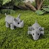 Movable Rhino Figurine 3D Printed Knitted Rhinoceros Figurine, Mini Fidget Toy with Desktop Accessory Joints, Wild Animal Collectible Figure for Desk