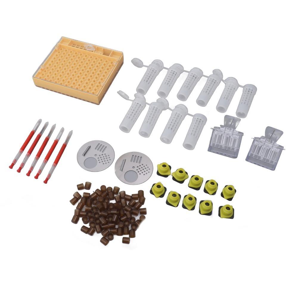 130 Pcs Set Plastic Plastic Queen Rearing System Beekeeping Queen Rearing Box Raising Queen Bees