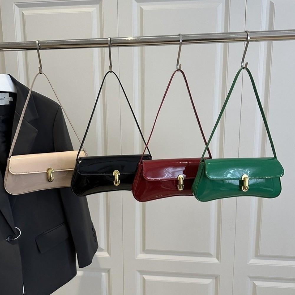 Solid Color Small Square Shoulder Bag PU Handbag Suitable Tote Bag  Party