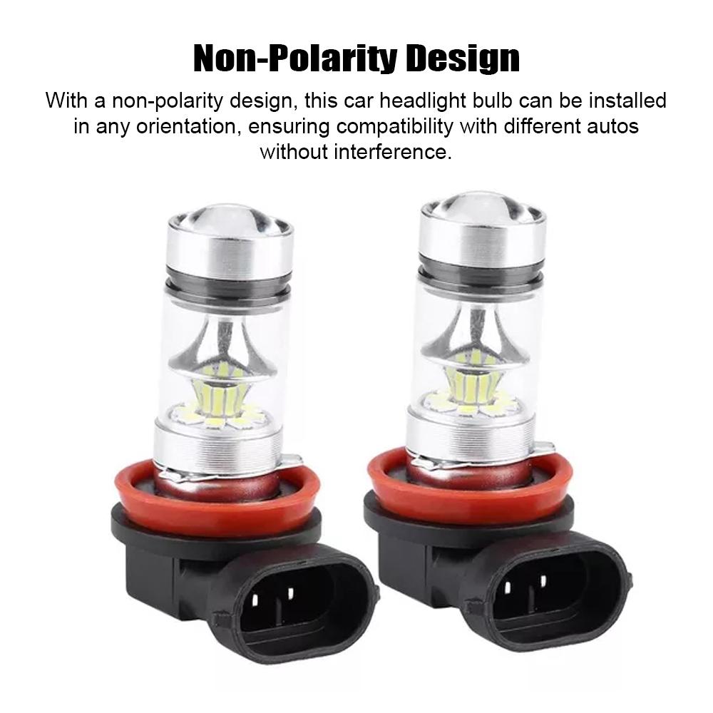 Светодиодная лампа для автомобильных фар, водонепроницаемая суперяркая белая лампа для замены противотуманных фар, 1000