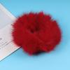 Scrunchies Fur Hair Ties Fuzzy Fur Band Rope Wristband Ring Ponytail Holder Accessories for Women Girls Multi-colored