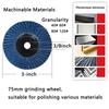 10 Pc 3-inch Shaft 3/8 Grinding Flap Disc 80 Grit Zirconia Abrasive efficient Grinding wear-Resistant and Durable  Angle Grinder Sanding Disc