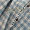 Big Brand Plaid Flannel Shirt with Heart Embroidery & Contrasting Buttons