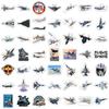 Cool Fighter Jet Stickers Aircraft F35 F16 Mig Diy Kids Toys Gift Decorative Decal For Laptop Phone Luggage Bottles Waterproof