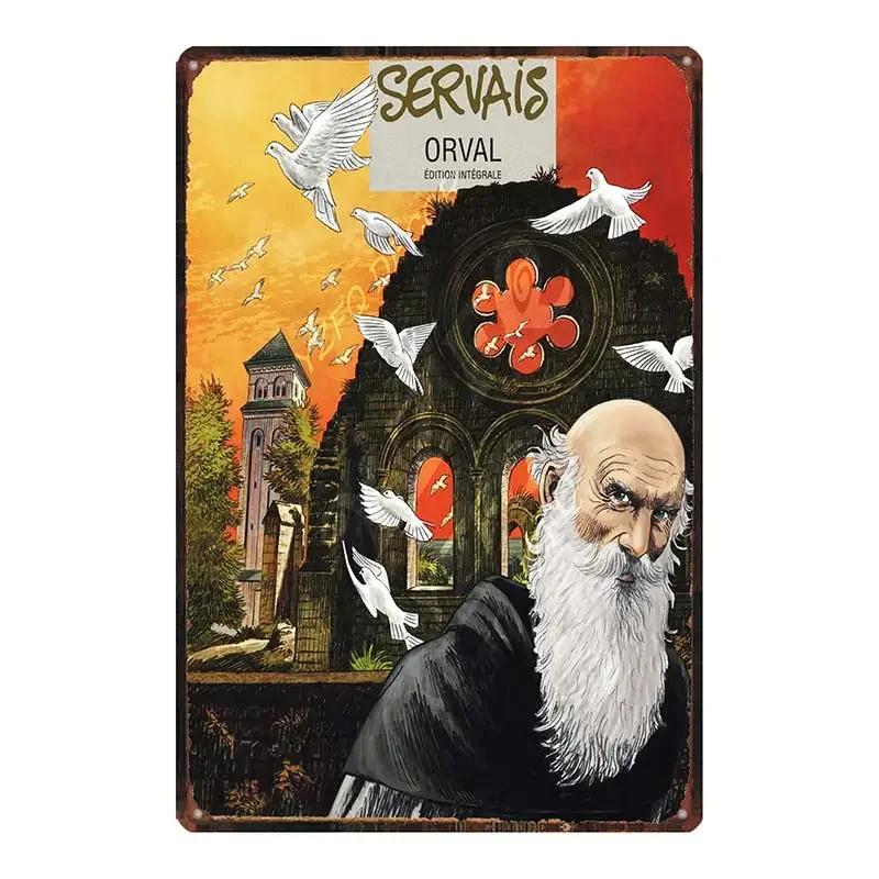 Винтажная бельгийская пивная металлическая жестяная вывеска ORVAL Chimay Ретро настенный декор для кухни, ресторана, дома Художественный постер DUA