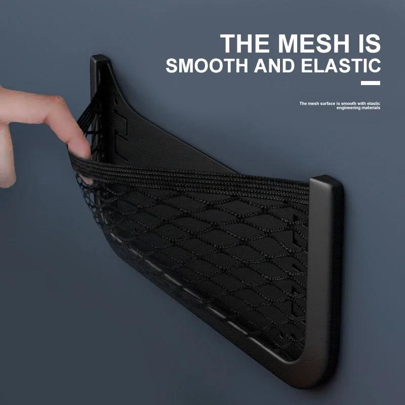 New Hots E60 Car Organizer Storage Bag Auto Paste Net Pocket Phone Holder For Bmw 50TH M Performance M3 M5 M6 F01 F20 F10 F13 F