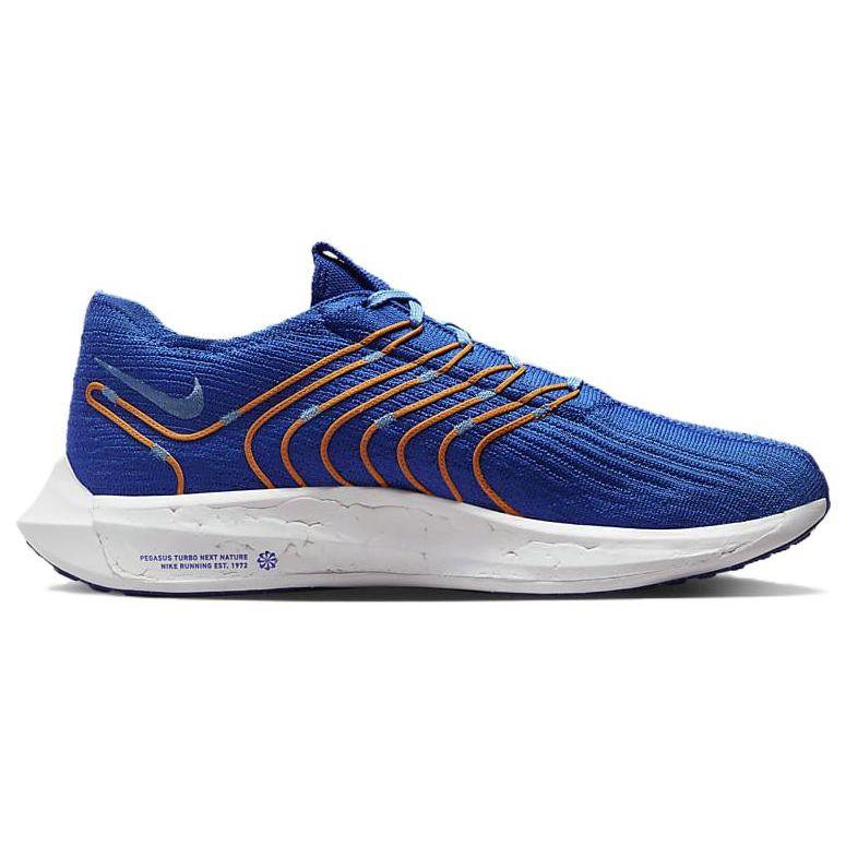Nike Мужские кроссовки для шоссейного бега Pegasus Turbo Next Nature Игровой королевский синий оранжевый белый FD0717-400