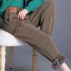 Plush and Thick Pants for Women, Versatile In Autumn and Winter, Straightened and Casual Harun Women's Pants