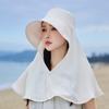 Солнцезащитная шляпа для женщин, защита шеи, интегрированная большая карнизная защита от ультрафиолета, шляпа для сбора чая, ветрозащитная шаль, шляпа от солнца