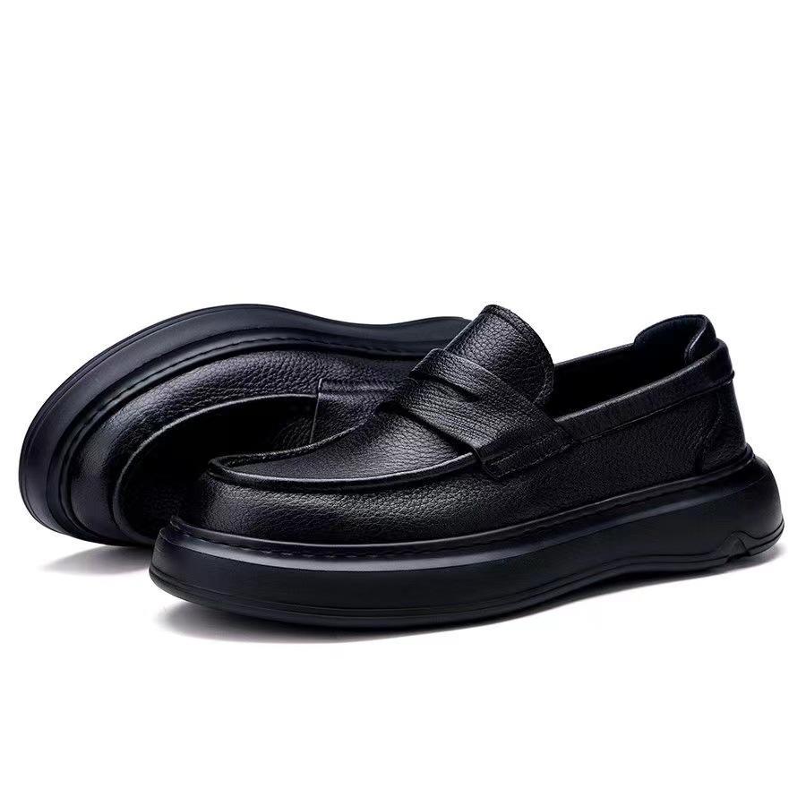 Wenzhou Genuine Leather Men's Shoes Spring and Summer New Men's Cowhide Business Dress Soft Sole Versatile Men's Casual Leather Shoes Men