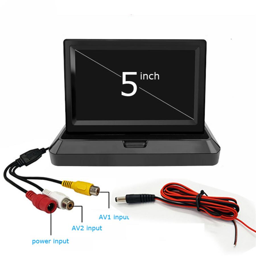 HD 800 X 480 5 Inch Foldable TFT LCD Monitor Car Reverse Rear View Car Monitor